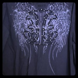 Men’s USA Size Med Black long sleeve shirt